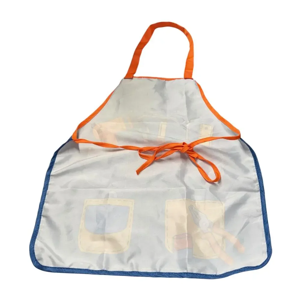 Kids Denim Tool Print Novelty Apron Costume Cooking Art Ages 4-8 - Picture 4 of 6